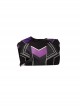 Super Hero Hawkeye Purple Black Battle Suit Halloween Cosplay Costume Long Sleeve Top