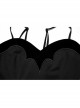 Gothic Dark Bat Fleece Embroidered Sun Suspender Dress