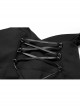 Dark Twill Drape Weave High Waist Cross Strap Decoration Pleated Slip Dress
