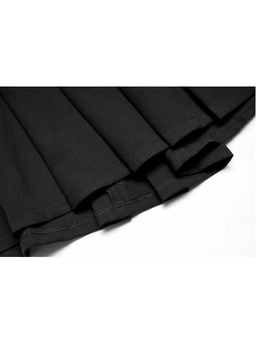 Dark Twill Drape Weave High Waist Cross Strap Decoration Pleated Slip Dress