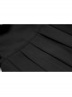 Dark Twill Drape Weave High Waist Cross Strap Decoration Pleated Slip Dress