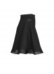 Chiffon Plaid Large-Hole Mesh Stitching V-Word Segmentation Design Sun-Hem Skirt