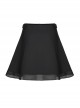 Chiffon Plaid Large-Hole Mesh Stitching V-Word Segmentation Design Sun-Hem Skirt