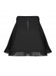 Chiffon Plaid Large-Hole Mesh Stitching V-Word Segmentation Design Sun-Hem Skirt