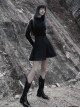 Chiffon Plaid Large-Hole Mesh Stitching V-Word Segmentation Design Sun-Hem Skirt