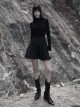 Chiffon Plaid Large-Hole Mesh Stitching V-Word Segmentation Design Sun-Hem Skirt