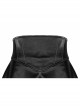 Gothic Black Glossy Cortex Waist Seal Square Hem High Waist Skirt