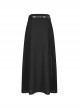Black Chiffon Fabric Minimalist Thin Two-Wear Zippered Slit Design Half Skirt