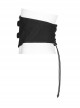 Black Functional Double Breasted Stretch Tie Rope Knit Belt