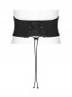 Black Functional Double Breasted Stretch Tie Rope Knit Belt