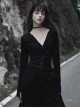 Black Functional Double Breasted Stretch Tie Rope Knit Belt