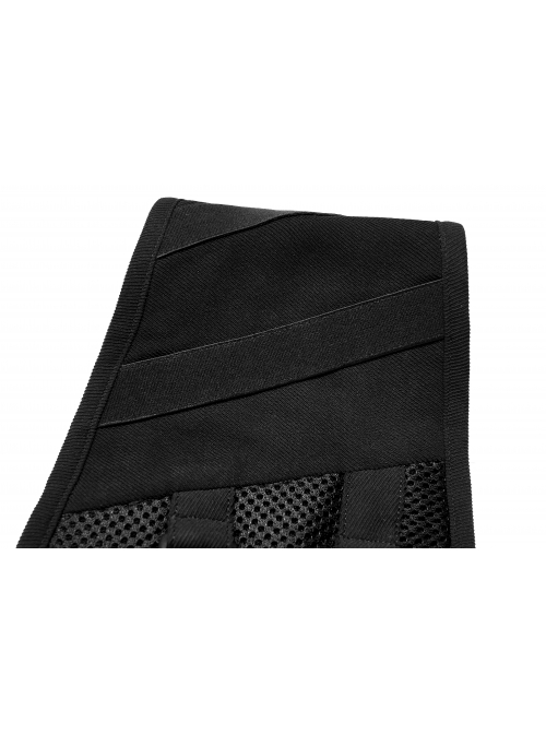 Black Functional Double Breasted Stretch Tie Rope Knit Belt