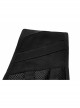 Black Functional Double Breasted Stretch Tie Rope Knit Belt