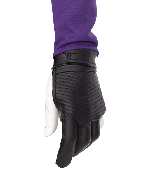 Super Hero Hawkeye Purple Black Battle Suit Halloween Cosplay Accessories Black Left Glove