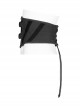 Grey Fabric With Black Functional Double Breasted Stretch Tie Rope Knit Belt