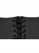 Grey Fabric With Black Functional Double Breasted Stretch Tie Rope Knit Belt