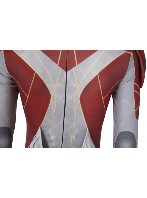 Movie Eternals Makkari Red Gray Battle Suit Halloween Cosplay Costume Bodysuit