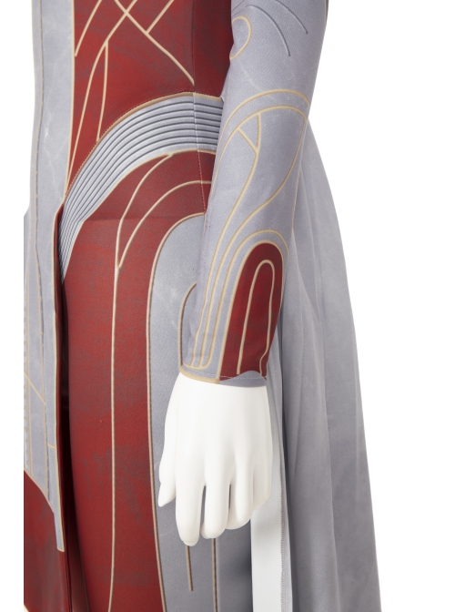 Movie Eternals Makkari Red Gray Battle Suit Halloween Cosplay Costume Bodysuit