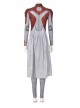Movie Eternals Makkari Red Gray Battle Suit Halloween Cosplay Costume Bodysuit