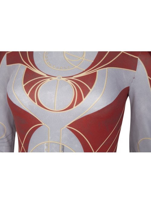 Movie Eternals Makkari Red Gray Battle Suit Halloween Cosplay Costume Bodysuit