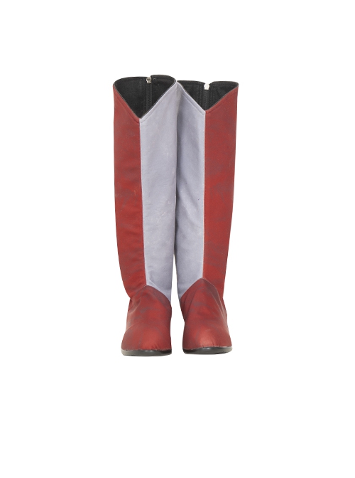 Movie Eternals Makkari Red Gray Battle Suit Halloween Cosplay Accessories Boots