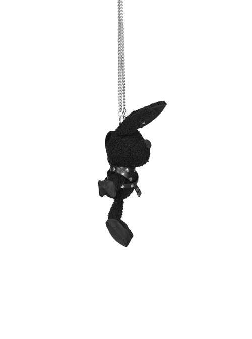 Dark Punk Studded Detachable Chain Rabbit Crossbody Bag