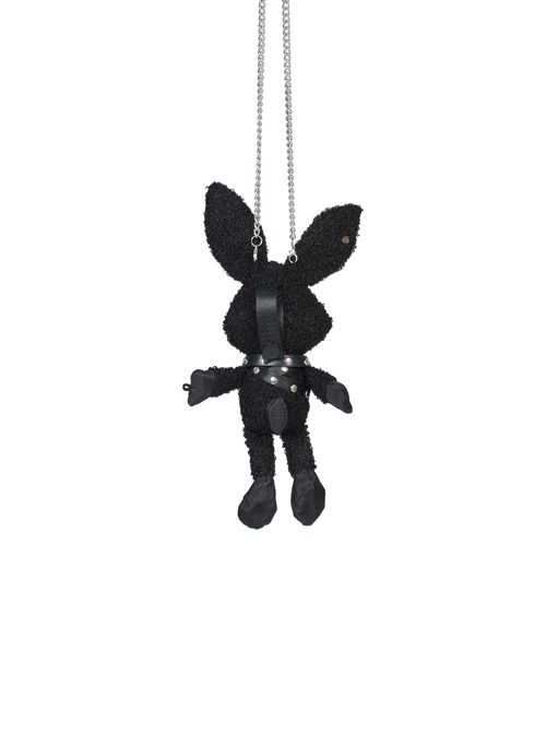Dark Punk Studded Detachable Chain Rabbit Crossbody Bag