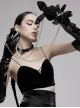 Dark Punk Studded Detachable Chain Rabbit Crossbody Bag