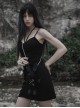 Dark Punk Studded Detachable Chain Rabbit Crossbody Bag