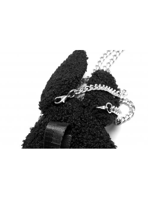 Dark Punk Studded Detachable Chain Rabbit Crossbody Bag