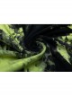 Punk Tie-Dye Fabric Fake Two Spliced Plaid Off The Shoulder Perspective Hoodies