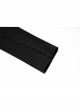 Black Stand Collar Knitting Hollow Round Button Decoration Skinny Long Sleeve T-Shirt