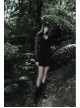Gothic Fine-Grained Lace Embroidery Print Shirt With Shoulder Pads