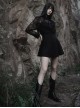 Gothic Fine-Grained Lace Embroidery Print Shirt With Shoulder Pads