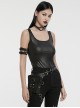 Punk Distressed Leather And Metal Studs Crossbody Bag