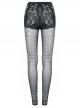 Gothic Dark Screen Printing Skinny Skeleton Print Leggings