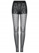 Gothic Dark Screen Printing Skinny Skeleton Print Leggings