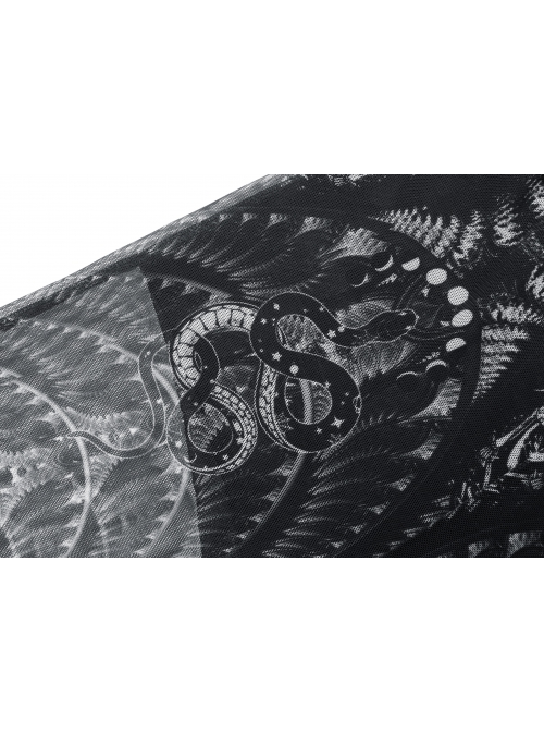 Gothic Dark Screen Printing Skinny Skeleton Print Leggings