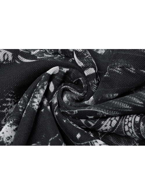 Gothic Dark Screen Printing Skinny Skeleton Print Leggings