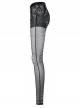 Gothic Dark Screen Printing Skinny Skeleton Print Leggings