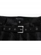 Male Punk Daily Dark Vertical Stripe Print Decoration Detachable Waist Belt With Cord Design Flare Trousers