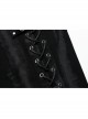 Male Punk Daily Dark Vertical Stripe Print Decoration Detachable Waist Belt With Cord Design Flare Trousers