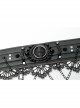 Lolita Leather Rebel Metal Rivet Trim Chain Lace Collar
