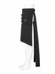Male Punk Rough Twill Weave Three-Dimensional Pocket Design Buckle Decoration Half Apron