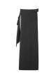 Male Punk Rough Twill Weave Three-Dimensional Pocket Design Buckle Decoration Half Apron