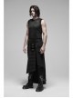Male Punk Rough Twill Weave Three-Dimensional Pocket Design Buckle Decoration Half Apron