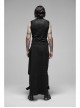 Male Punk Rough Twill Weave Three-Dimensional Pocket Design Buckle Decoration Half Apron