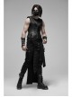 Male Punk Rough Twill Weave Three-Dimensional Pocket Design Buckle Decoration Half Apron