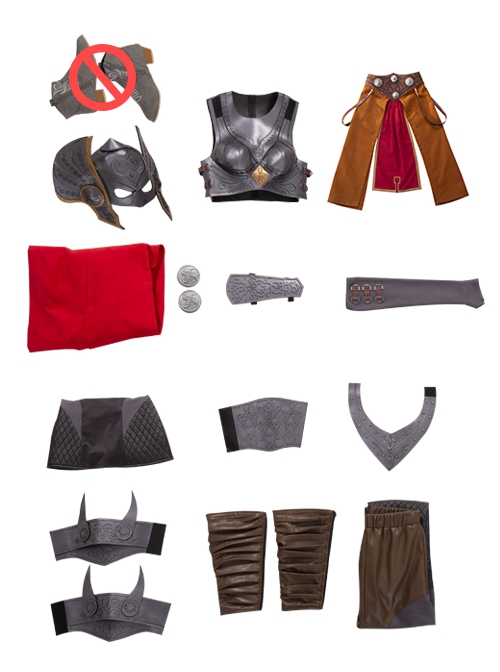 Comics Female Thor Jane Foster Battle Suit Halloween Cosplay Costume Refined Version Set