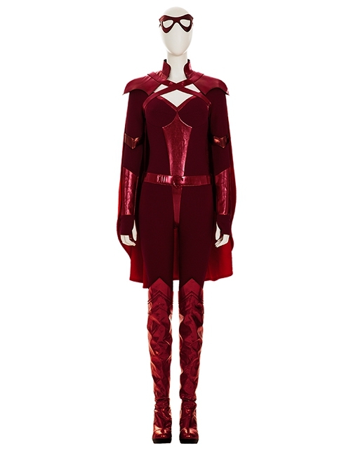 The Boys Season 3 Crimson Countess Red Battle Suit Halloween Cosplay Costume Set